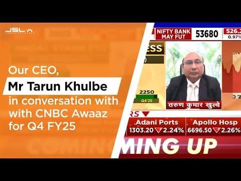 Q4FY25 Results | CEO, Jindal Stainless, in conversation with CNBC Awaaz