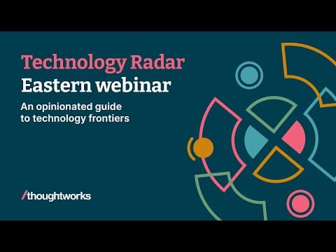 Technology Radar volume 27 preview eastern webinar