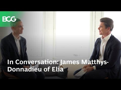 In Conversation: James Matthys-Donnadieu of Elia