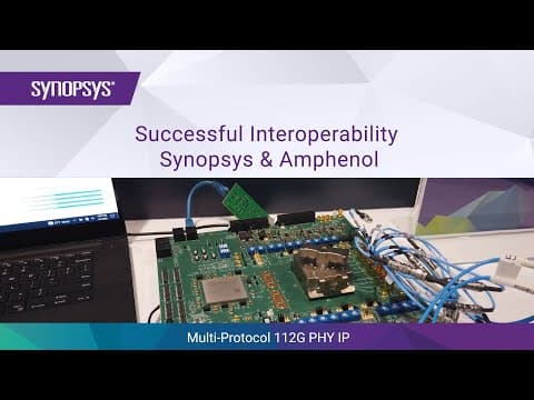 Synopsys 112G Multi-Protocol PHY IP and Amphenol 2m DAC & Examax Interoperability | Synopsys