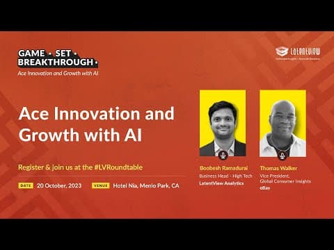 Join Thomas Walker and Boobesh Ramadurai at the #LVRoundtable | 20th October 2023, Menlo Park, CA