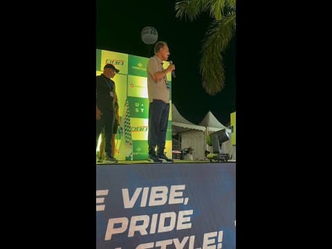 Kicking off the marathon with UST President Alexander Varghese