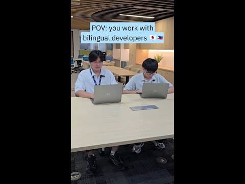 Same job, same code… different spoken languages. 🇯🇵🇵🇭