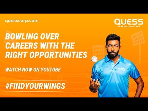 Fastest hiring company | One Hire every 60 Secs | Staffing Company | Jasprit Bumrah | Quess Corp