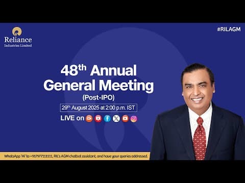 Welcome to the 48th Annual General Meeting of Reliance Industries Limited. #RILAGM #Jio #RILAGM2025