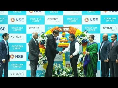 Ringing the bell at NSE for Cyient DLM 2