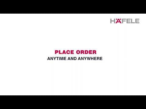 Order placement on Hafele India website