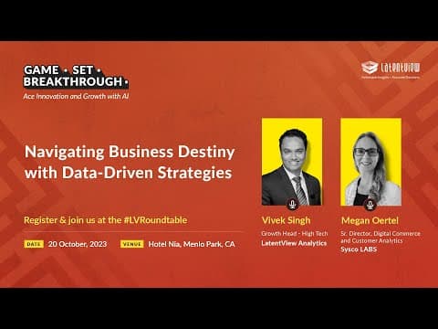 Join Megan Oertel and Vivek Singh at the #LVRoundtable | 20th October 2023, Menlo Park, CA
