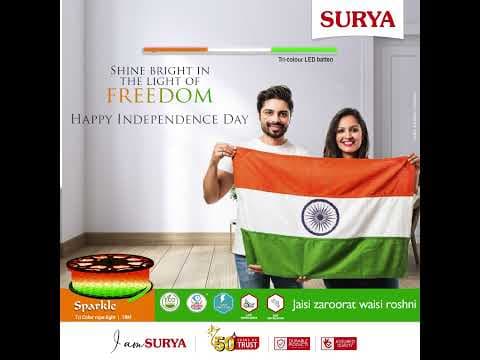 Adorn your surroundings with tricolor lights, a glowing tribute to our independence.#vibrantindia