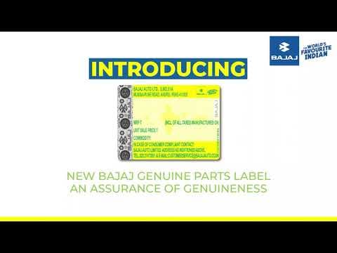 Bajaj Genuine Parts MRP Sticker Label Change