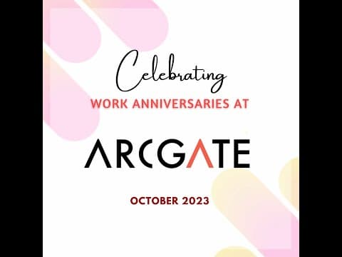 Happy work anniversary and keep up the good work | #Arcgatians #workanniversary