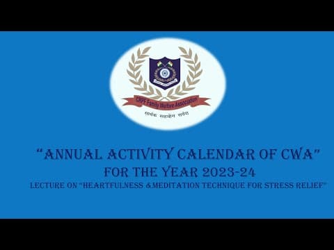 Lecture on “Heartfulness & meditation technique for stress relief”