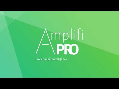 Amplifi PRO: On-demand digital procurement intelligence platform | Walkthrough Video