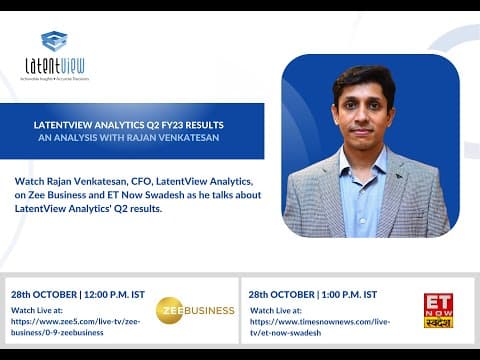 #Q2FY23 Results Overview | Mr. Rajan Venkatesan - CFO, Latent View Analytics Ltd.