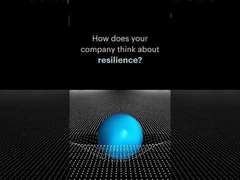 How does your company think about resilience?