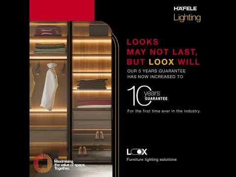 The 5 years guarantee on Häfele Loox Lighting has now increased to a mighty 10 !