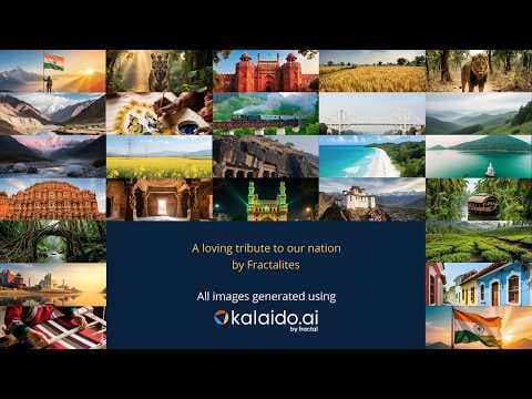 National Anthem - India - Tribute by Fractal Analytics - images generated using Kalaido.ai