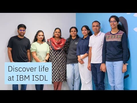 Discover life at IBM ISDL