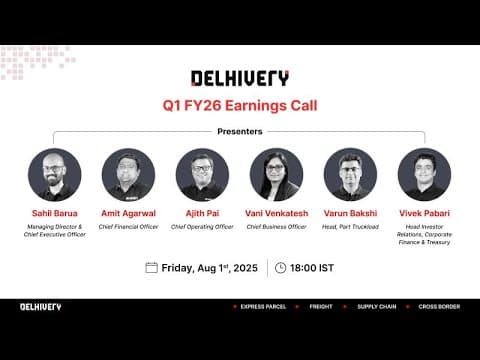 Delhivery Ltd Q1 FY26 Earnings Call