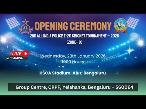 Opening Ceremony of 2nd AIPSCB T20 Cricket tournament 2026 of Zone B by KK Sector CRPF Bengaluru