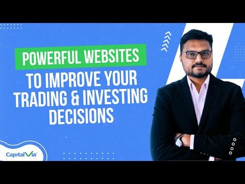 Powerful Websites to Improve Your Trading & Investing Decisions | Free Masterclass by CapitalVia