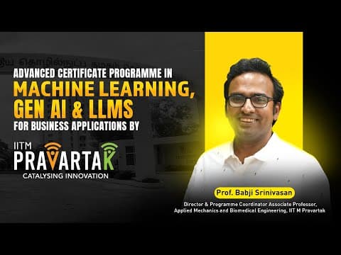 Advance Your Tech Career with IITM Pravartak’s Advanced Certificate Programme in ML, GenAI & LLMs
