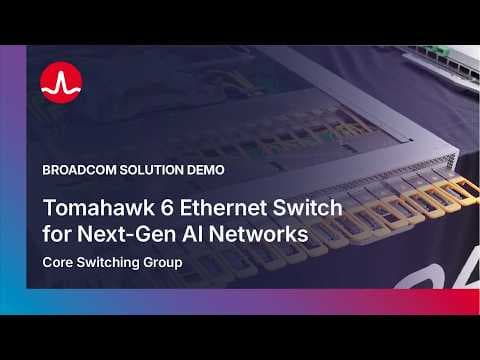 Broadcom Product Demo: Tomahawk 6 Ethernet Switch for Next-Gen AI Networks
