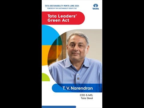 Tata Steel | T. V. Narendran - #TheGreenActChallenge | Tata Sustainability Month