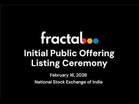 Fractal IPO Listing  - Srikanth Velamakanni Speech