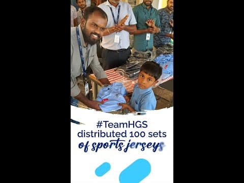Empowering Young Athletes: HGS Donates Sports Jerseys in Bengaluru! #WorkToGive