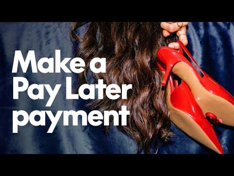 How to make a Pay Later payment