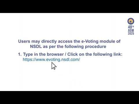 Process of remote e-voting for #RILAGM 2025 (NSDL)
