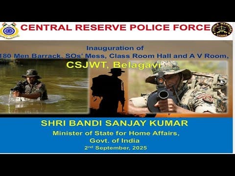 INAUGURATION OF 180 MEN BARRACK, SOs' MESS, CLASS ROOM HALL AND A V ROOM IN CSJWT, BELAGAVI
