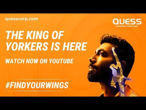Bumrah Latest Brand AD (English) | #FindYourWings | Yorker King Jasprit Bumrah Brand AD | Quess Corp