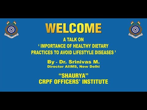Lecture on Importance of Healthy Dietary Practices to avoid lifestyle diseases