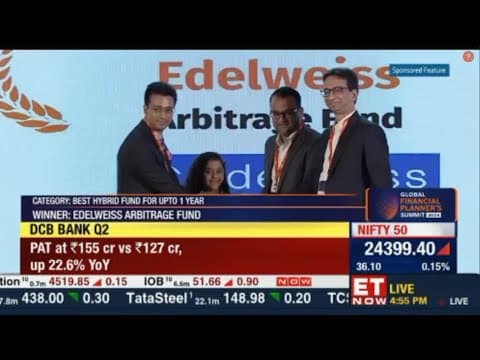 Edelweiss Mutual Fund won an award at 1 Finance Global Financial Planner Summit 2024 for Edelweiss A