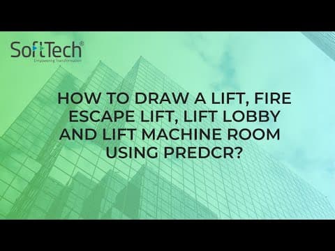 How to draw the lift, fire escape lift, lift lobby, and lift machine room using PreDCR Gujarat?