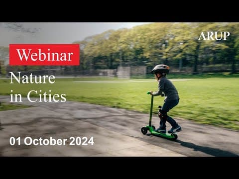 Nature in Cities: Exploring the role of nature in tomorrow's cities | Online Event