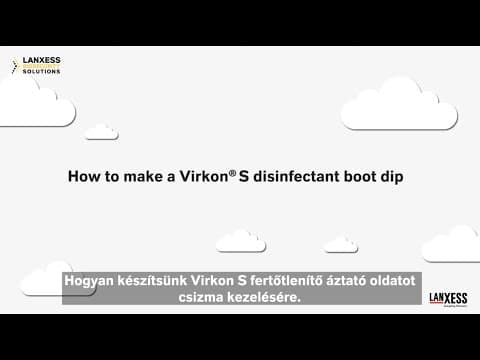 Hogyan készítsünk Virkon S fertőtlenítő áztató oldatot csizma kezelésére.