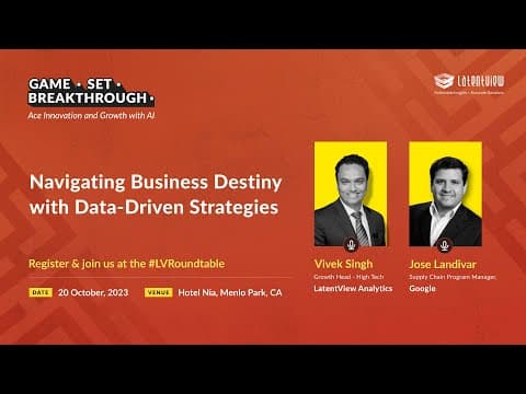 Join Jose Landivar and Vivek Singh at the #LVRoundtable | 20th October 2023, Menlo Park, CA