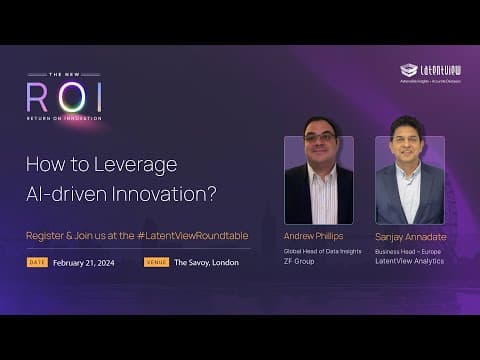How to Leverage AI-driven Innovation? | LatentView Roundtable