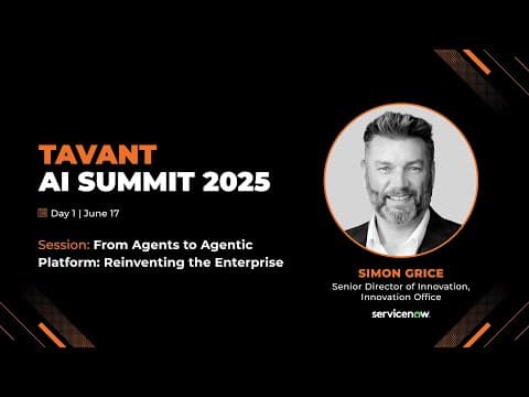 From Agents to Agentic Platforms: Reinventing the Enterprise | Tavant AI Summit 2025