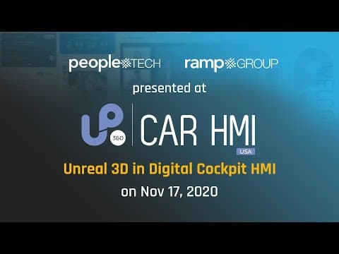 PTG & Ramp Group - Unreal 3D in Digital Cockpit HMI - ScaleUp 360° Car HMI USA - Nov 17, 2020