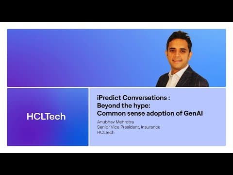 iPredict conversation with Anubhav Mehrotra | Beyond the hype: Common sense adoption of GenAI