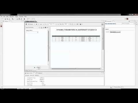 MFDynamicSQL Parameters in JasperSoft Studio