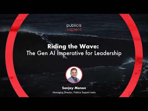 Riding the Wave: The Gen AI Imperative for Leadership | 3AI Beyond 2025 Keynote Address