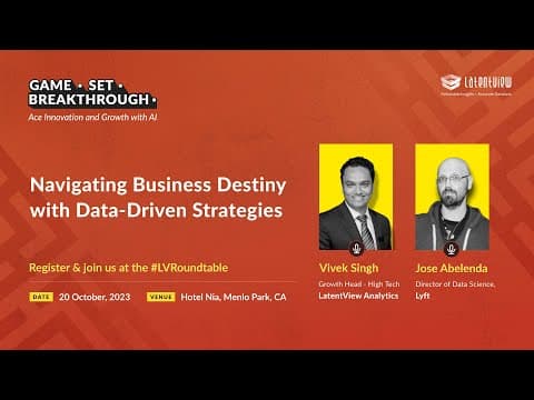 Join Jose Abelenda and Vivek Singh at the #LVRoundtable | 20th October 2023, Menlo Park, CA