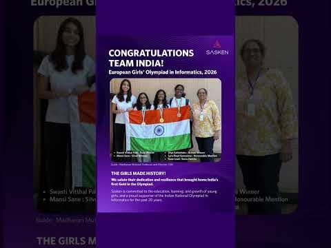 India Wins First Gold Medal at the European Girls' Olympiad in Informatics 2026!
