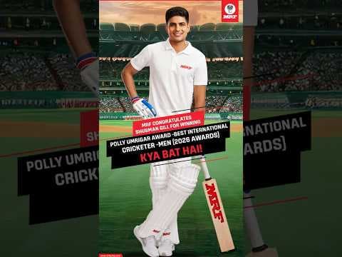 MRF Genius - Shubman Gill - Naman Awards 2026