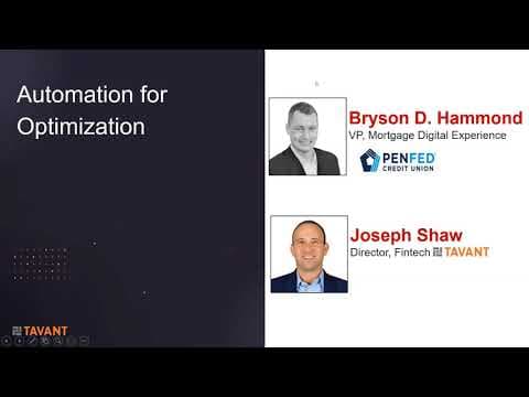 Tavant T6 Digital Tech Conference: Automation for Optimization with Bryson at PenFed Credit Union